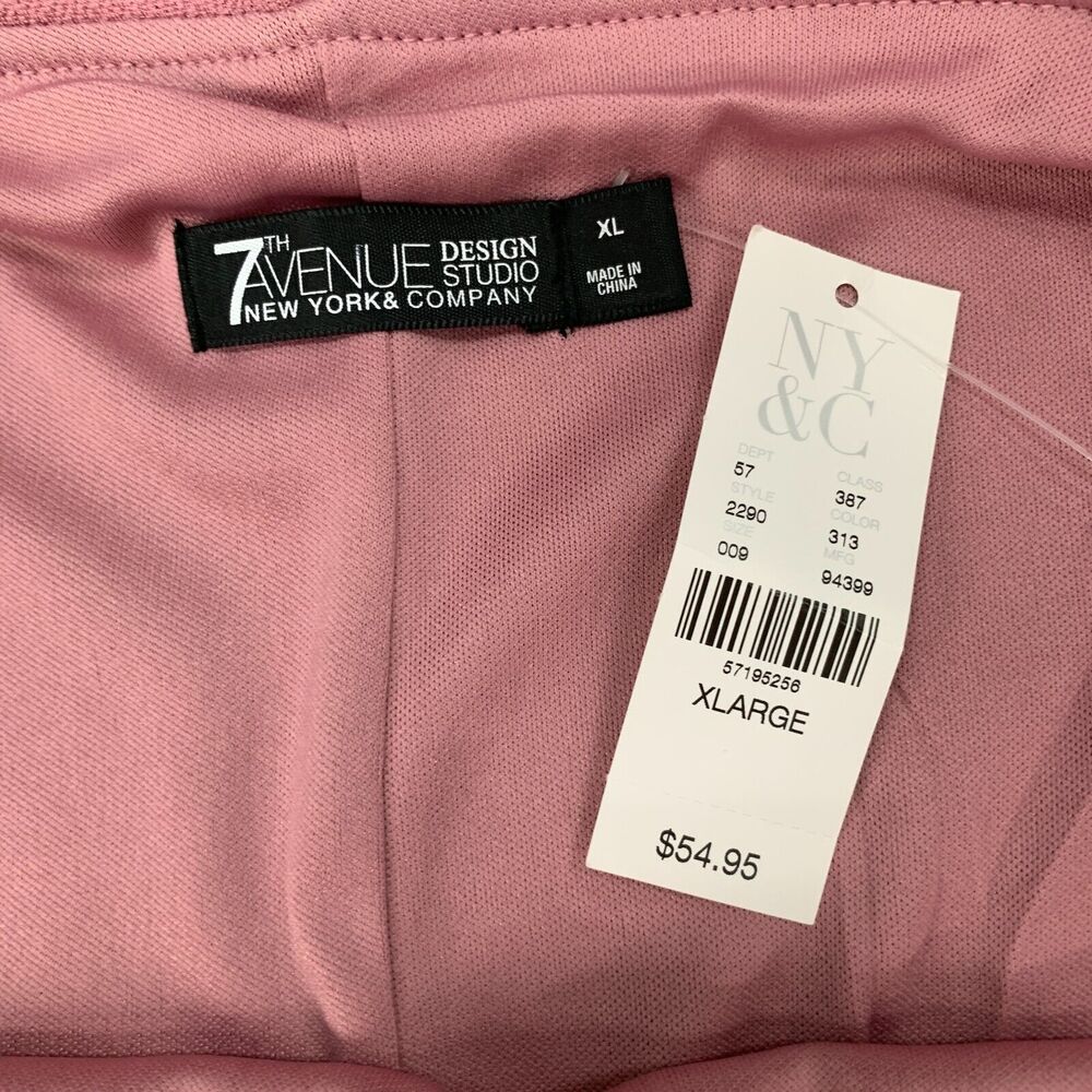 7th Avenue Design Studio Skirt Womens XL Extra Large Foxglove Lined Kick Pleat - Picture 8 of 10